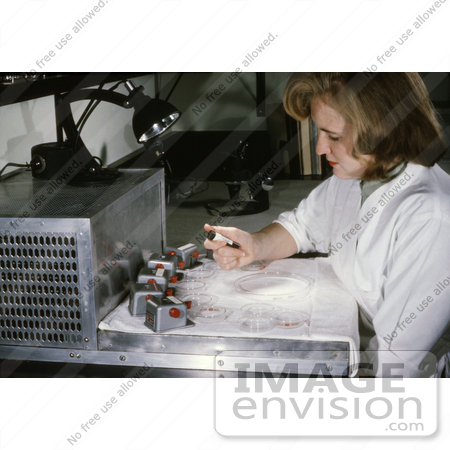 #5202 Stock Photography of a Laboratorian Working with Mosquito Filled Tubes that were used in a Virus Isolation Study by JVPD