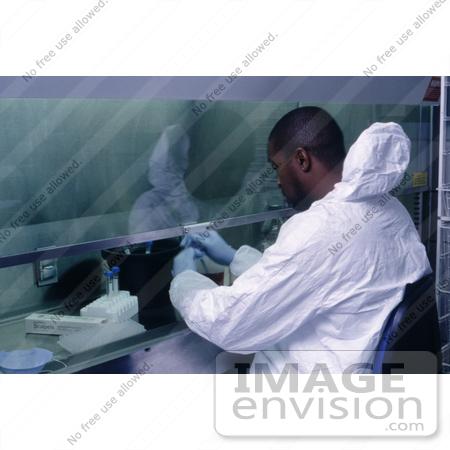#5317 Picture of a Laboratory Worker Storing Specimens In Test Tubes During A Lab Experiment by JVPD