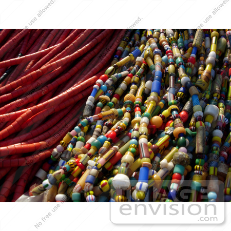#53716 Royalty-Free Stock Photo of Colorful And Red Beads by Maria Bell