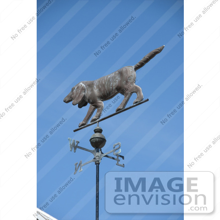 #53738 Royalty-Free Stock Photo of a Dog Weathervane by Maria Bell