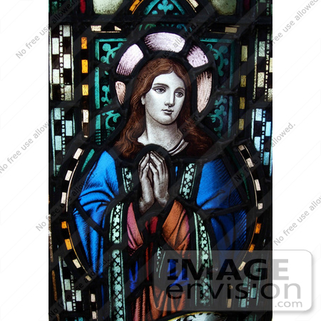 #53780 Royalty-Free Stock Photo of a Saint Praying by Maria Bell
