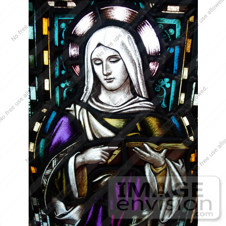 #53801 Royalty-Free Stock Photo of a Saint Reading Prayer Book by Maria Bell