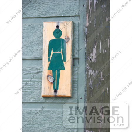#53814 Royalty-Free Stock Photo of a Ladies Washroom by Maria Bell