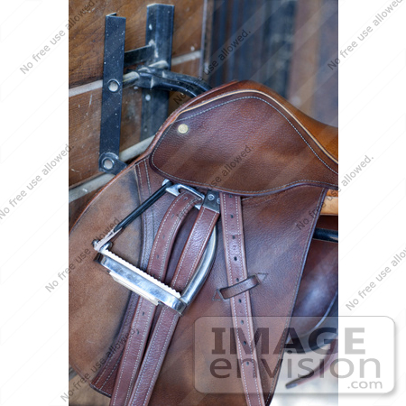 #53815 Royalty-Free Stock Photo of a Saddle by Maria Bell