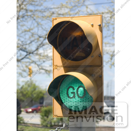 #53876 Royalty-Free Stock Photo of a green go light by Maria Bell