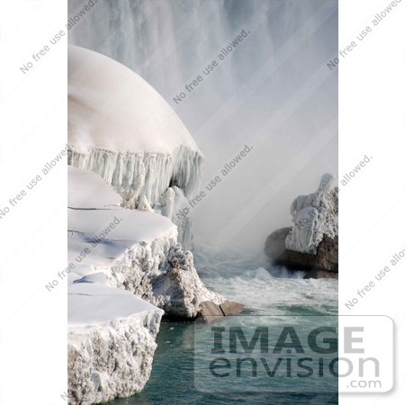 #53905 Royalty-Free Stock Photo of Niagara Falls in Winter, Canadian Side by Maria Bell