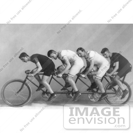 #5427 Four Men on a Quad Bike by JVPD