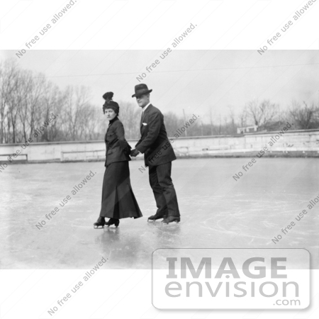 #5470 R.P. Hobson and Wife Ice Skating by JVPD