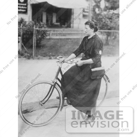 #5569 Female Telegraph Messenger on Bike by JVPD