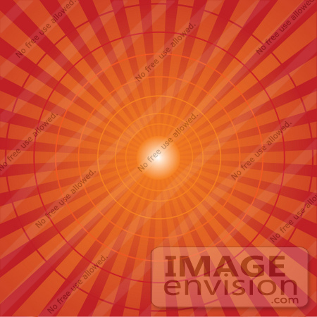 #56315 Royalty-Free (RF) Clip Art Illustration Of A Red And Orange Radial Burst Background Of Light Rays by pushkin