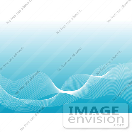 #56334 Royalty-Free (RF) Clip Art Illustration Of Thin White Lines Waving On A Blue Background by pushkin
