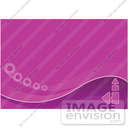#56371 Royalty-Free (RF) Clip Art Illustration Of A Pink Abstract Background With Swooshes, Circles And Arrows by pushkin