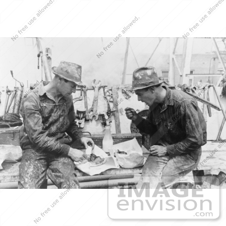 #5671 Oil Workers Eating Lunch by JVPD