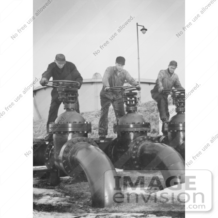 #5793 Men Operating Oil Valves by JVPD