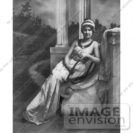 #5884 Woman Holding a Lyre by JVPD