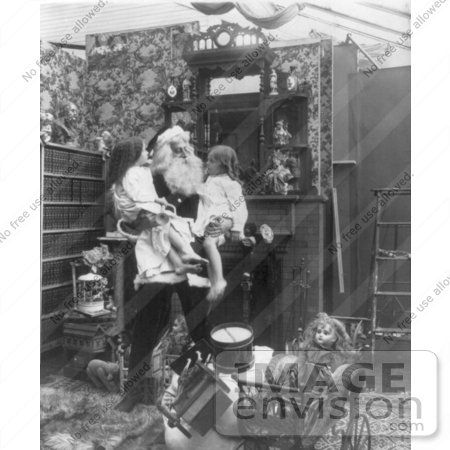 #5897 Santa Holding Two Girls by JVPD