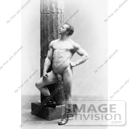 #5919 Eugen Sandow Posed by Column by JVPD