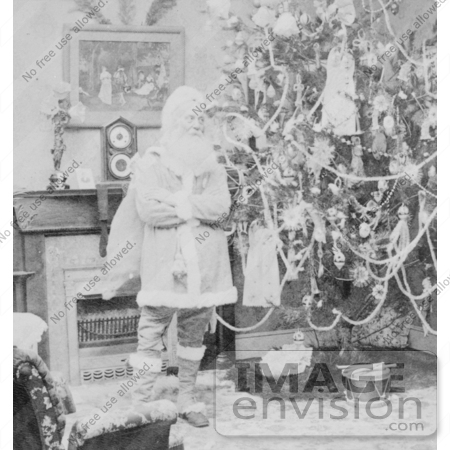 #5943 Santa By Christmas Tree by JVPD