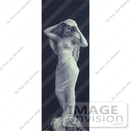 #5950 Nude Woman With Sheer Fabric by JVPD