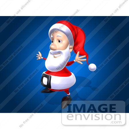#60786 Royalty-Free (RF) Illustration Of A 3d Santa Holding His Arms Open - Version 1 by Julos