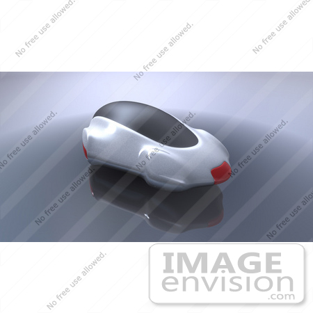 #60862 Royalty-Free (RF) Illustration Of A 3d Futuristic Aerodynamic Car - Version 1 by Julos