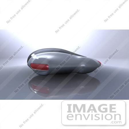 #60864 Royalty-Free (RF) Illustration Of A 3d Futuristic Aerodynamic Car - Version 4 by Julos