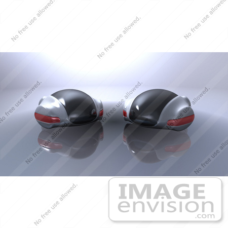 #60867 Royalty-Free (RF) Illustration Of Two 3d Futuristic Aerodynamic Cars by Julos