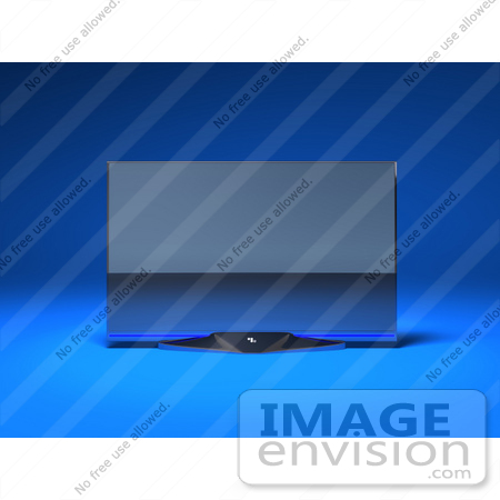 #60998 Royalty-Free (RF) Illustration Of A Slim, Flat 3d Plasma Television Screen On A Mount - Version 5 by Julos