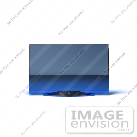 #61003 Royalty-Free (RF) Illustration Of A Slim, Flat Screen 3d Plasma Television - Version 10 by Julos