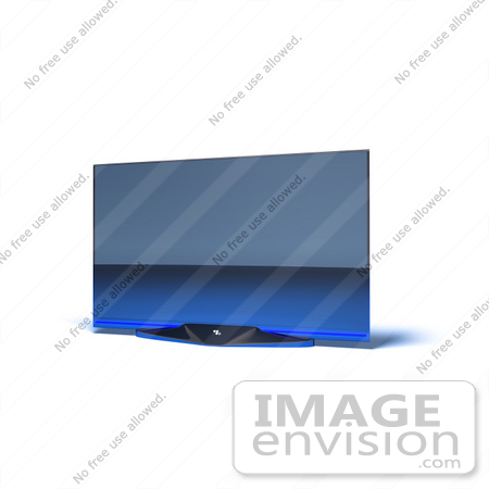 #61004 Royalty-Free (RF) Illustration Of A Slim, Flat Screen 3d Plasma Television - Version 6 by Julos