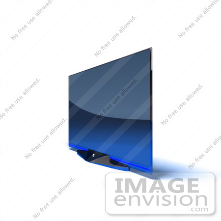#61005 Royalty-Free (RF) Illustration Of A Slim, Flat Screen 3d Plasma Television - Version 9 by Julos