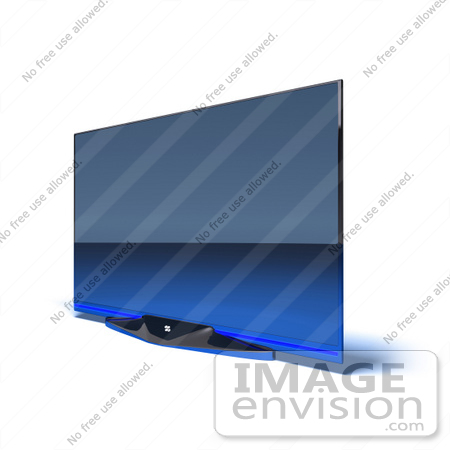 #61007 Royalty-Free (RF) Illustration Of A Slim, Flat Screen 3d Plasma Television - Version 8 by Julos
