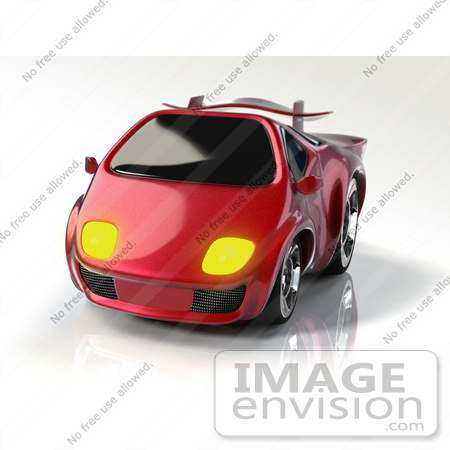 #61032 Royalty-Free (RF) Illustration Of A 3d Compact Sports Car - Version 1 by Julos