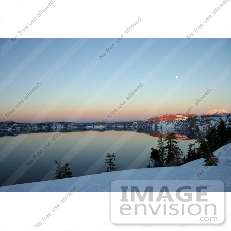#611 Photograph of a Photographer Setting up at Crater Lake by Jamie Voetsch