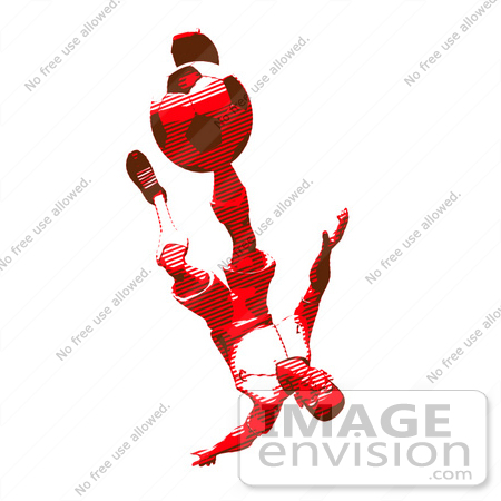 #61178 Royalty-Free (RF) Illustration Of A 3d Soccer Player Kicking A Soccer Ball - Version 39 by Julos