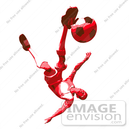 #61180 Royalty-Free (RF) Illustration Of A 3d Soccer Player Kicking A Soccer Ball - Version 41 by Julos