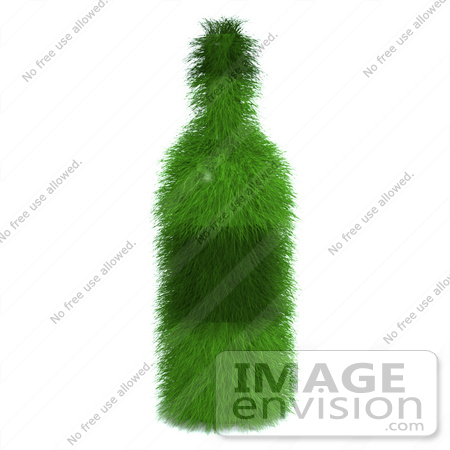#61291 Royalty-Free (RF) Illustration Of A 3d Green Grassy Bottle by Julos