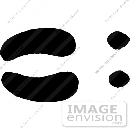 #61662 Clipart Of A Caribou Track In Black And White - Royalty Free Vector Illustration by JVPD