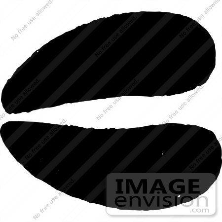 #61663 Clipart Of A Moose Track In Black And White - Royalty Free Vector Illustration by JVPD