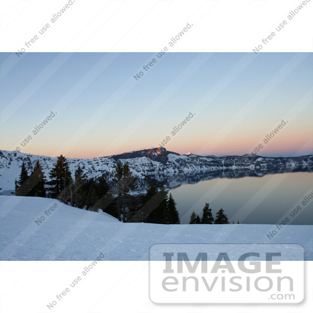 #617 Image of Crater Lake Before Dusk in February by Jamie Voetsch