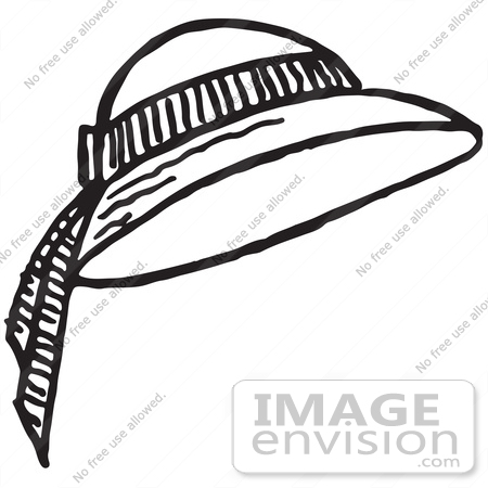 womens hat clip art black and white