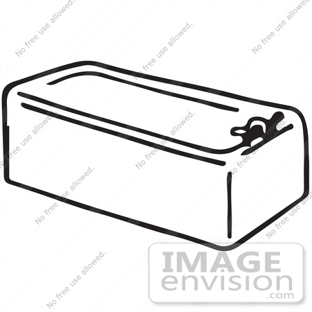 #61762 Clipart Of A Bath Tub In Black And White - Royalty Free Vector Illustration by JVPD