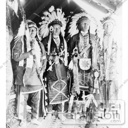 #6217 Four Nez Perce Indians by JVPD