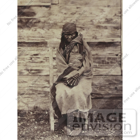 #6221 Colville Indian Woman Holding Baby by JVPD