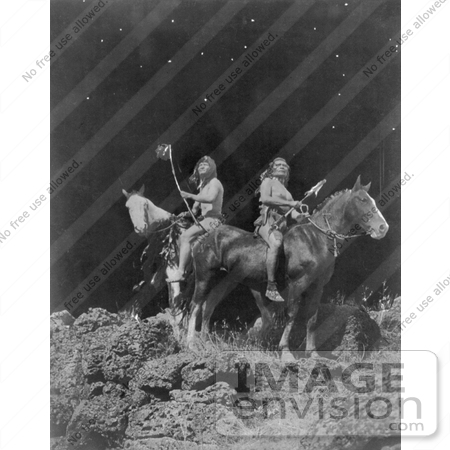 #6233 Nez Perce Men on Horseback by JVPD
