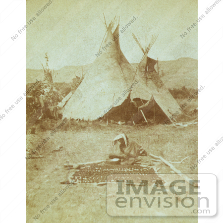 #6281 Nez Perce Indians and Tipis by JVPD