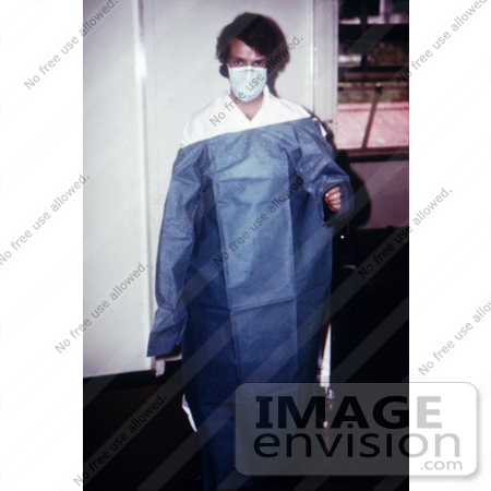 #6300 Picture of a Doctor Demonstrated the Gowning Procedure for the Marburg Fever Virus by KAPD