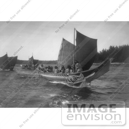 #6331 Kwakiutl Indian Canoes by JVPD