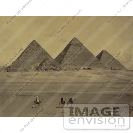 #6461 Camel Riders Near Pyramids by JVPD