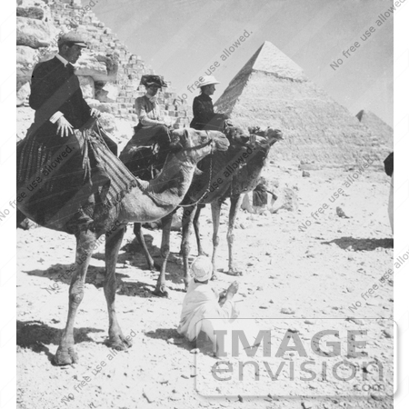 #6468 Men and Camels by the Pyramids by JVPD